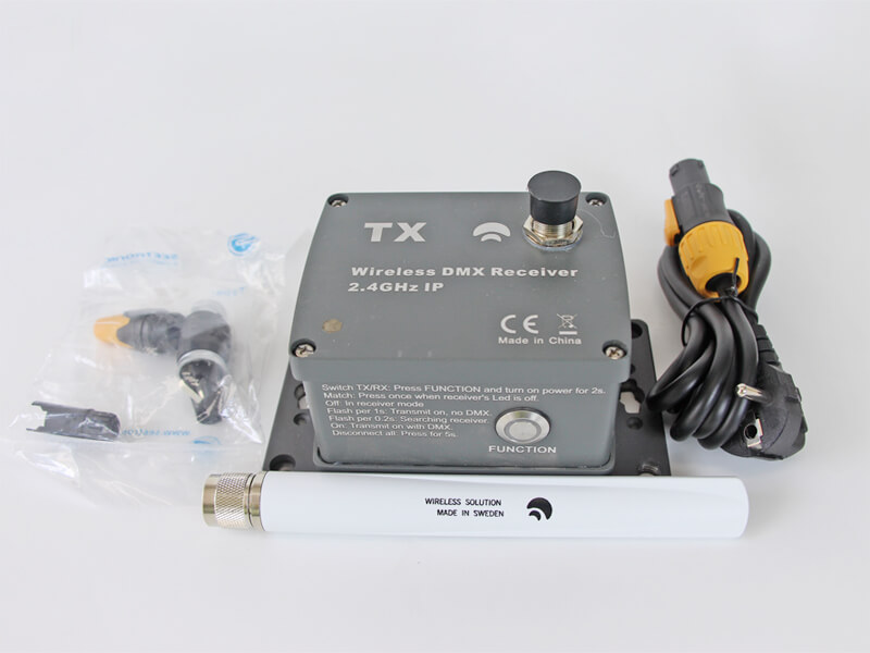 Transmisor y receptor inalámbrico DMX 2.4G para exteriores